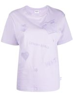 CHOCOOLATE t-shirt en coton à slogan brodé - Violet - thumbnail