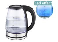 Michelino Waterkoker - 1,7L - Glas - Met Rood Verloop en LED Verlichting