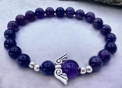 Amethist armband engelenvleugels - Spirituele Sieraden en Edelstenen - Spiritueelboek.nl