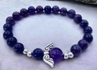 Amethist armband engelenvleugels - Spirituele Sieraden en Edelstenen - Spiritueelboek.nl