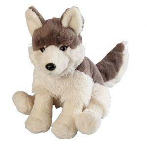 Pluche wolf/wolven knuffel - grijs - 30 cm - speelgoed