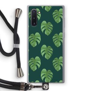 Monstera leaves: Samsung Galaxy Note 10 Transparant Hoesje met koord