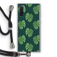 Monstera leaves: Samsung Galaxy Note 10 Transparant Hoesje met koord