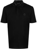 Moncler polo à logo sur le col - Noir