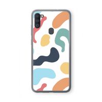 Memphis Shapes Blue: Samsung Galaxy A11 Transparant Hoesje
