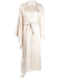 ACT Nº1 robe asymétrique à manches longues - Tons neutres