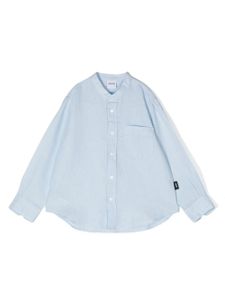 Aspesi Kids chemise à design sans col - Bleu