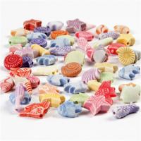 Creativ Company Pastel mix, afm 9-12 mm, gatgrootte 1,2 mm, ca. 380 stuk, 110 gr, 175 ml/ 1 doos
