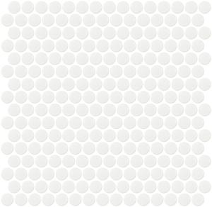 Mozaïek tegels Penny Wit Mat 31,5x29,1 - Rond Wand en vloer Geglazuurde porseleinen steengoed