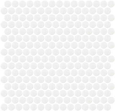 Mozaïek tegels Penny Wit Mat 31,5x29,1 - Rond Wand en vloer Geglazuurde porseleinen steengoed