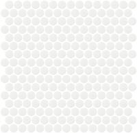 Mozaïek tegels Penny Wit Mat 31,5x29,1 - Rond Wand en vloer Geglazuurde porseleinen steengoed
