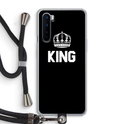 King zwart: OnePlus Nord Transparant Hoesje met koord