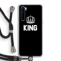 King zwart: OnePlus Nord Transparant Hoesje met koord