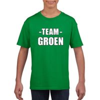 Sportdag team groen shirt kinderen - thumbnail