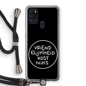 Vriendelijkheid: Samsung Galaxy A21s Transparant Hoesje met koord
