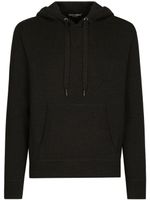 Dolce & Gabbana hoodie en maille à effet chiné - Noir