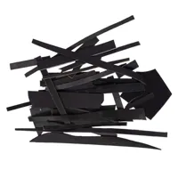 Leerstroken los restanten uit de zadelmakerij. zwart maat:500gr