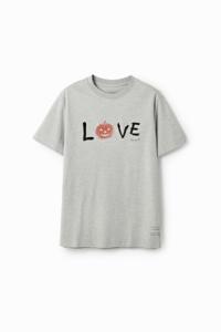 T-shirt met Love en pompoen - BLACK - XL