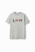 T-shirt met Love en pompoen - BLACK - XL