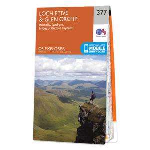 Wandelkaart - Topografische kaart 377 OS Explorer Map Loch Etive, Glen