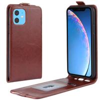 Crazy Horse verticale Flip lederen beschermhoes voor iPhone XIR 2019 (bruin)