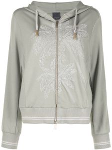 Lorena Antoniazzi hoodie zippé à broderies - Vert