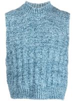 Maison Margiela débardeur en maille texturée - Bleu