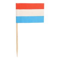 Cocktailprikkers Nederland - 1000x - rood/wit/blauw - 8cm - Holland vlaggetjes