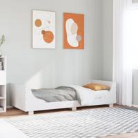 Bedframe zonder matras massief grenenhout wit 75x190 cm