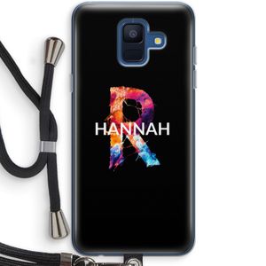 Abstract Spectrum: Samsung Galaxy A6 (2018) Transparant Hoesje met koord