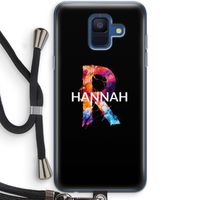 Abstract Spectrum: Samsung Galaxy A6 (2018) Transparant Hoesje met koord