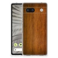 Google Pixel 7A | Bumper Hoesje | Donker Hout