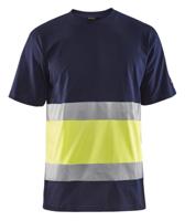 Blåkläder T-Shirt High-Vis 33871030 | Marine/High-Vis Geel | Maat S - 7330509449226