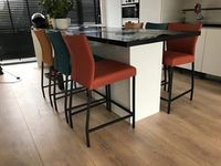 Set van 6 leren barstoelen - verschillende kleuren leer - Echt leer, Modern, ontdek de vele Leersoorten en Kleuren bij ShopX