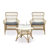Vita Lester loungeset nature met lage tafel Vita Lester loungeset nature met lage tafel