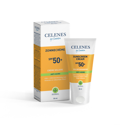 Celenes by Sweden Herbal Zonnecrème SPF50+ Anti Aging 50ml Celenes by Sweden Herbal Zonnecrème SPF50+ Anti Aging 50ml