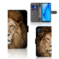 Huawei P40 Lite Telefoonhoesje met Pasjes Leeuw