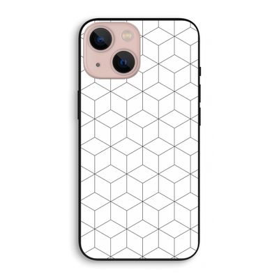 Zwart-witte kubussen: iPhone 13 mini Biologisch afbreekbaar hoesje