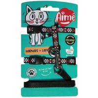 Harnas en riemset - AIMÉ - Reflecterend rood voor katten