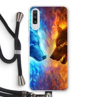 Fire & Ice: Samsung Galaxy A70 Transparant Hoesje met koord Fire & Ice: Samsung Galaxy A70 Transparant Hoesje met koord