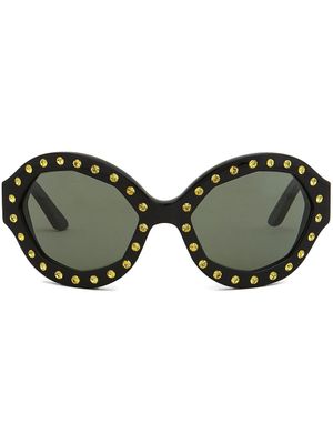 Marni Eyewear lunettes de soleil Naica Mine à monture ronde - Noir
