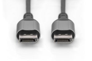 Digitus DB-340105-020-S DisplayPort Adapter [1x DisplayPort stekker - 1x DisplayPort stekker] Zwart Afgeschermd, Rond 2 m