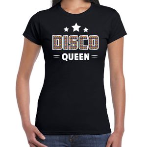 Disco verkleed t-shirt dames - jaren 80 feest outfit - disco queen