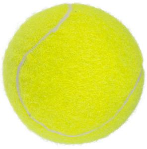 Hondenspeelgoed tennisbal geel 8 cm display - Flamingo