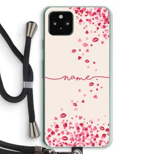 Hartjes en kusjes: Pixel 5a 5G Transparant Hoesje met koord