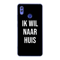 Ik wil naar huis - Zwart: Honor Note 10 Transparant Hoesje