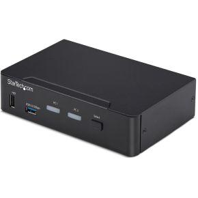 StarTech.com 2-Port DisplayPort KVM Switch, 4K 60Hz, DP 1.2, HDCP 1.4, EDID Beheer, 2-Port USB 3.0 H