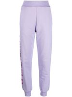 Karl Lagerfeld pantalon de jogging en coton biologique à logo imprimé - Violet