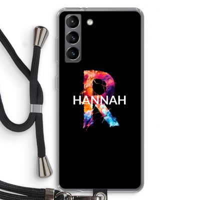 Abstract Spectrum: Samsung Galaxy S21 Transparant Hoesje met koord