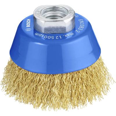 Bosch Accessories Komborstel, messing, gegolfde draad, 70 mm, 0,3 mm, 12.500 omw/min, M 14 1608614020 1 stuk(s)